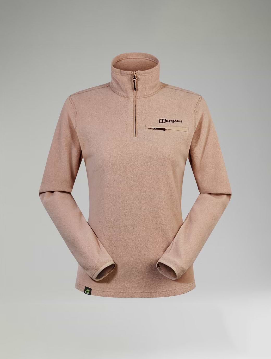 Pull Polaire BERGHAUS Rose - Femme Taille UK 16 - 1/4 Zip - Randonnée