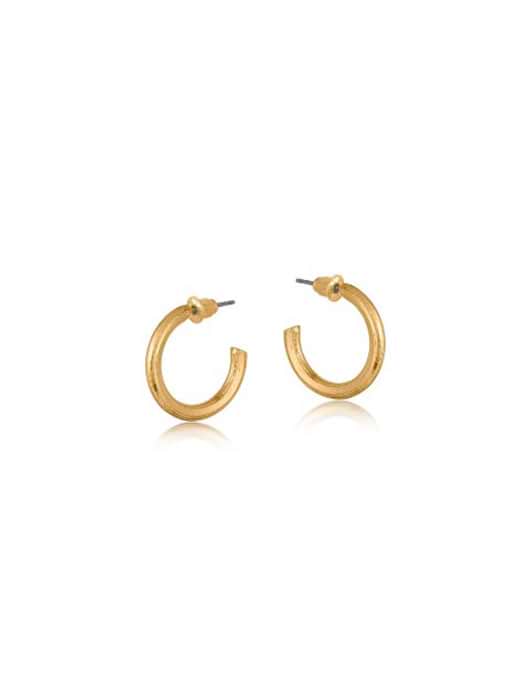 Big Metal London Anthonia Halo Medium Hoop Earrings Gold