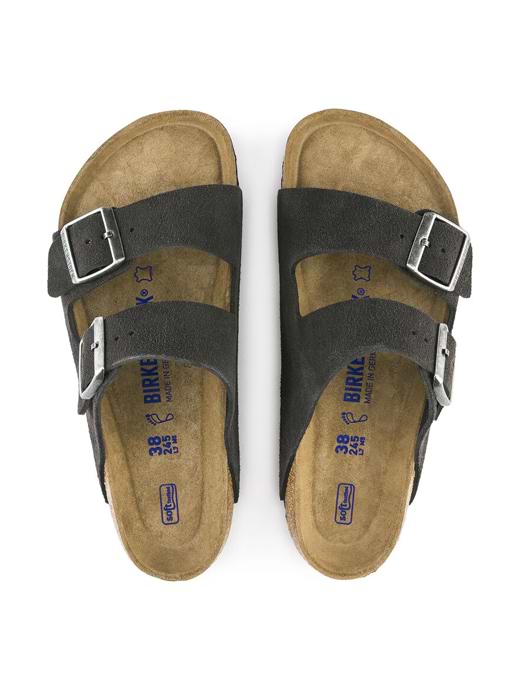 Velvet grey suede birkenstock cheap
