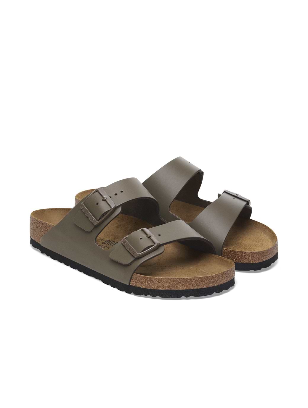 Birkenstock Men's Arizona Natural Leather Regular Fit Grey