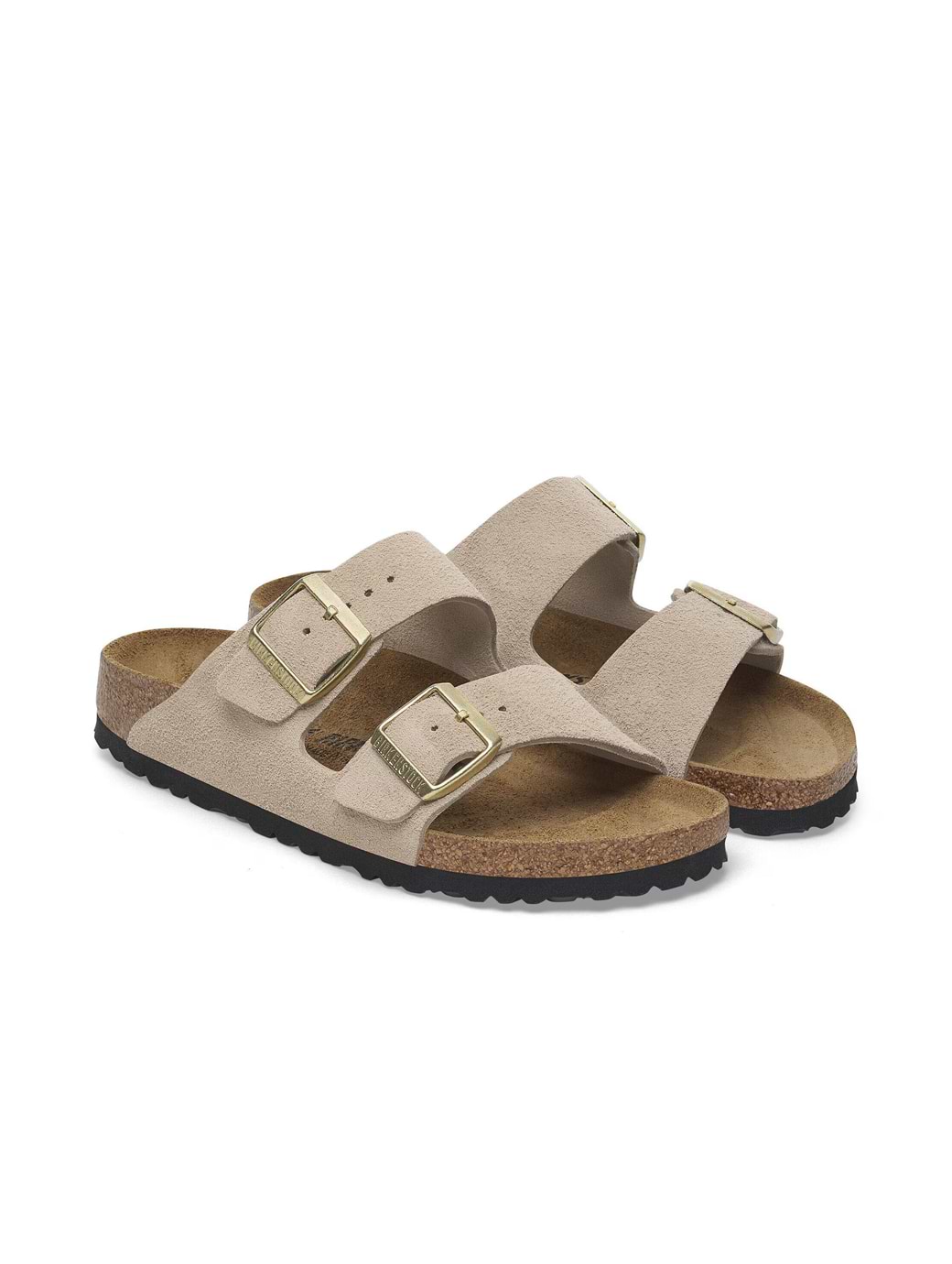 Birkenstock Unisex Arizona Suede Leather Narrow Fit Sandal Sandcastle