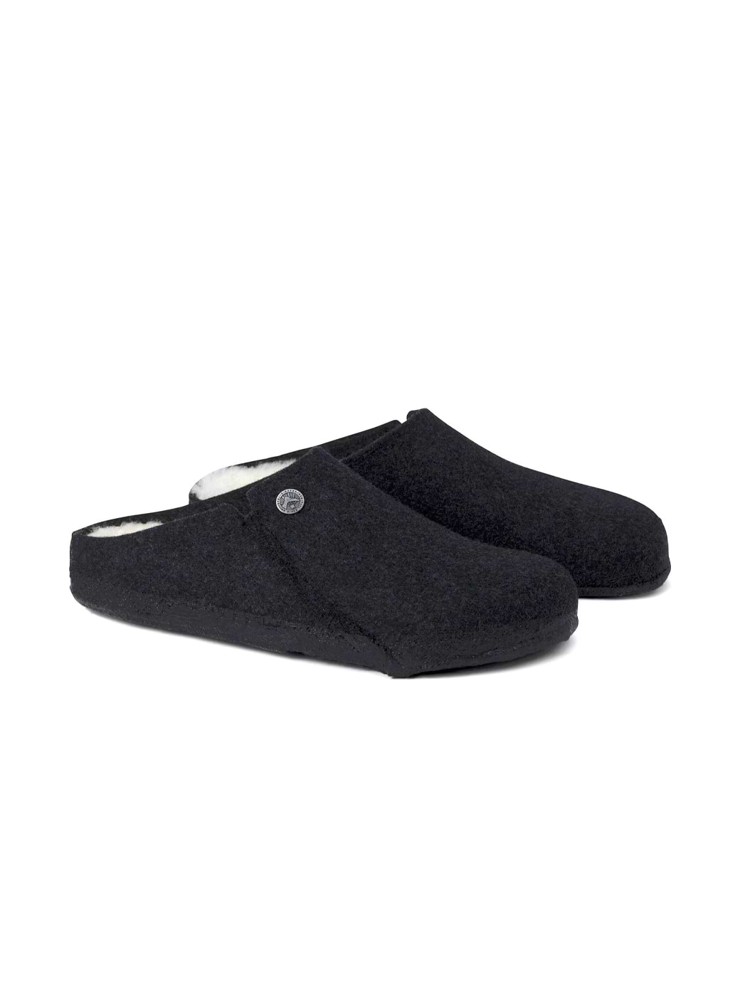 Birkenstock Unisex Zermatt Shearling Felt Slipper Regular Fit Anthracite