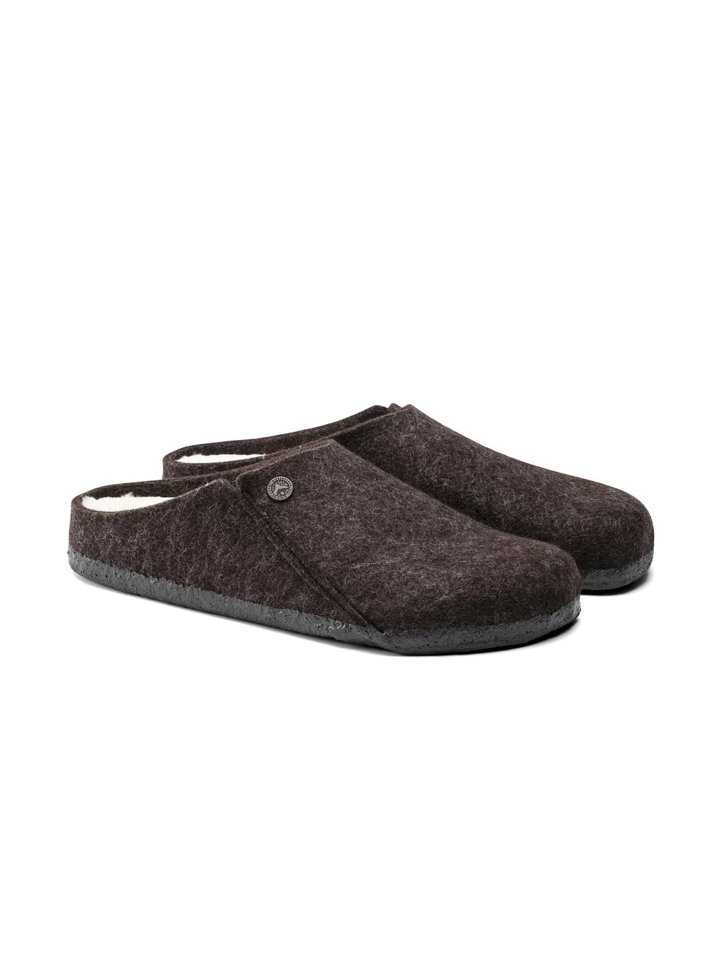 Birkenstock Unisex Zermatt Shearling Felt Slipper Regular Fit Mocha