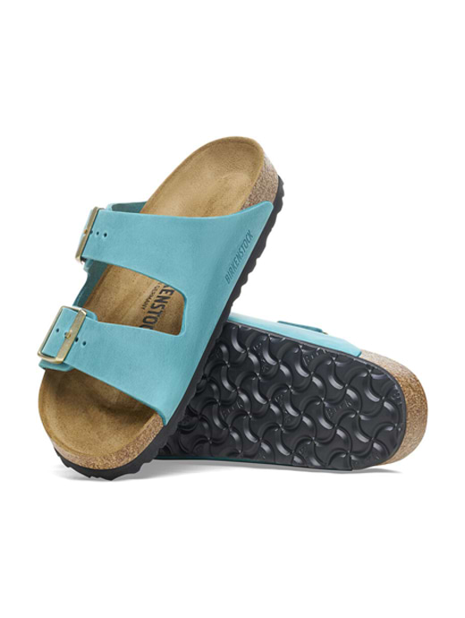 Birkenstock Women s Arizona Oiled Leather Sandal Narrow Fit Biscay Bay