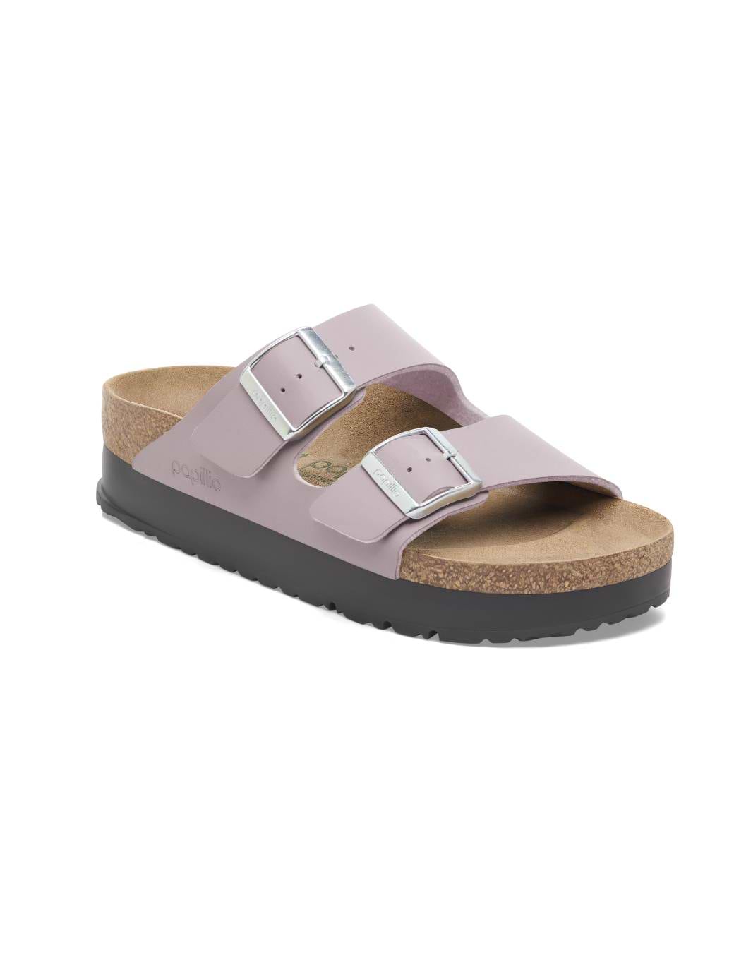 Birkenstock Women's Arizona Pap Flex Platform Birko-Flor Narrow Fit Faded Purple