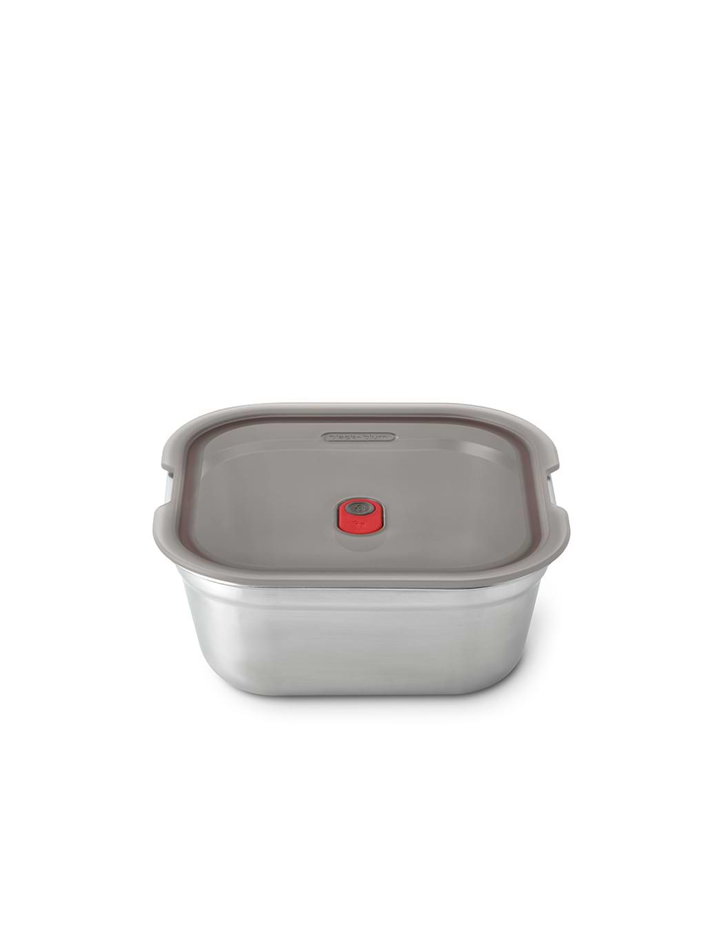 Black & Blum Steel Food Box Square Large Grey Red