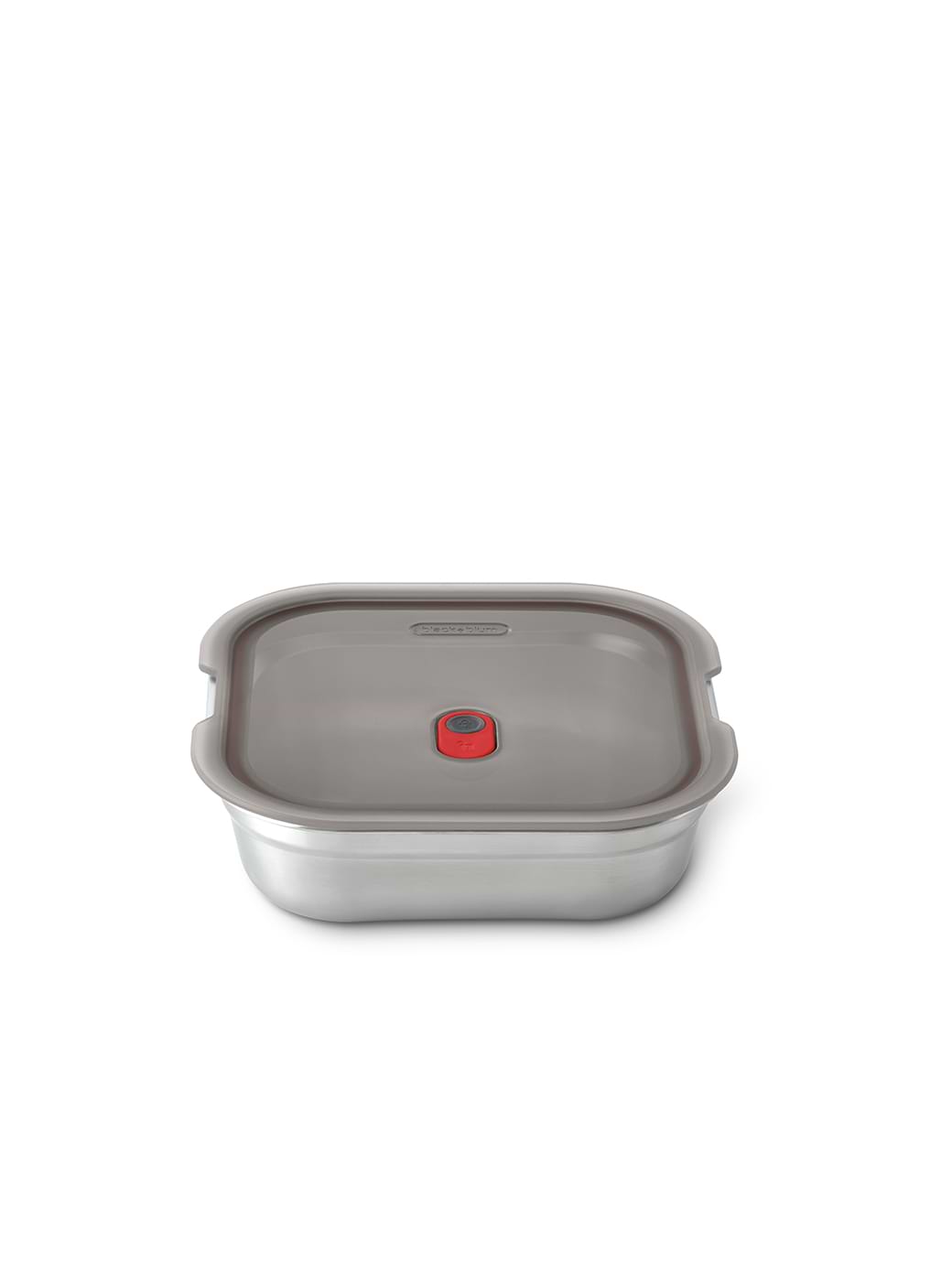 Black & Blum Steel Food Box Square Small Grey Red