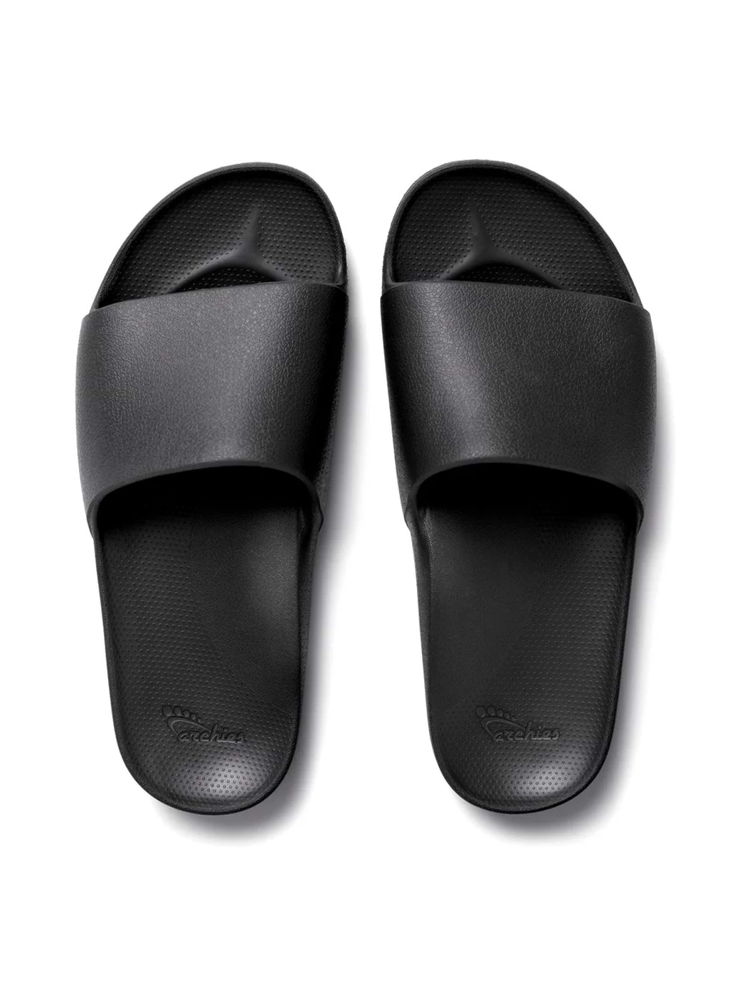 Archies Unisex Arch Support Slides Black
