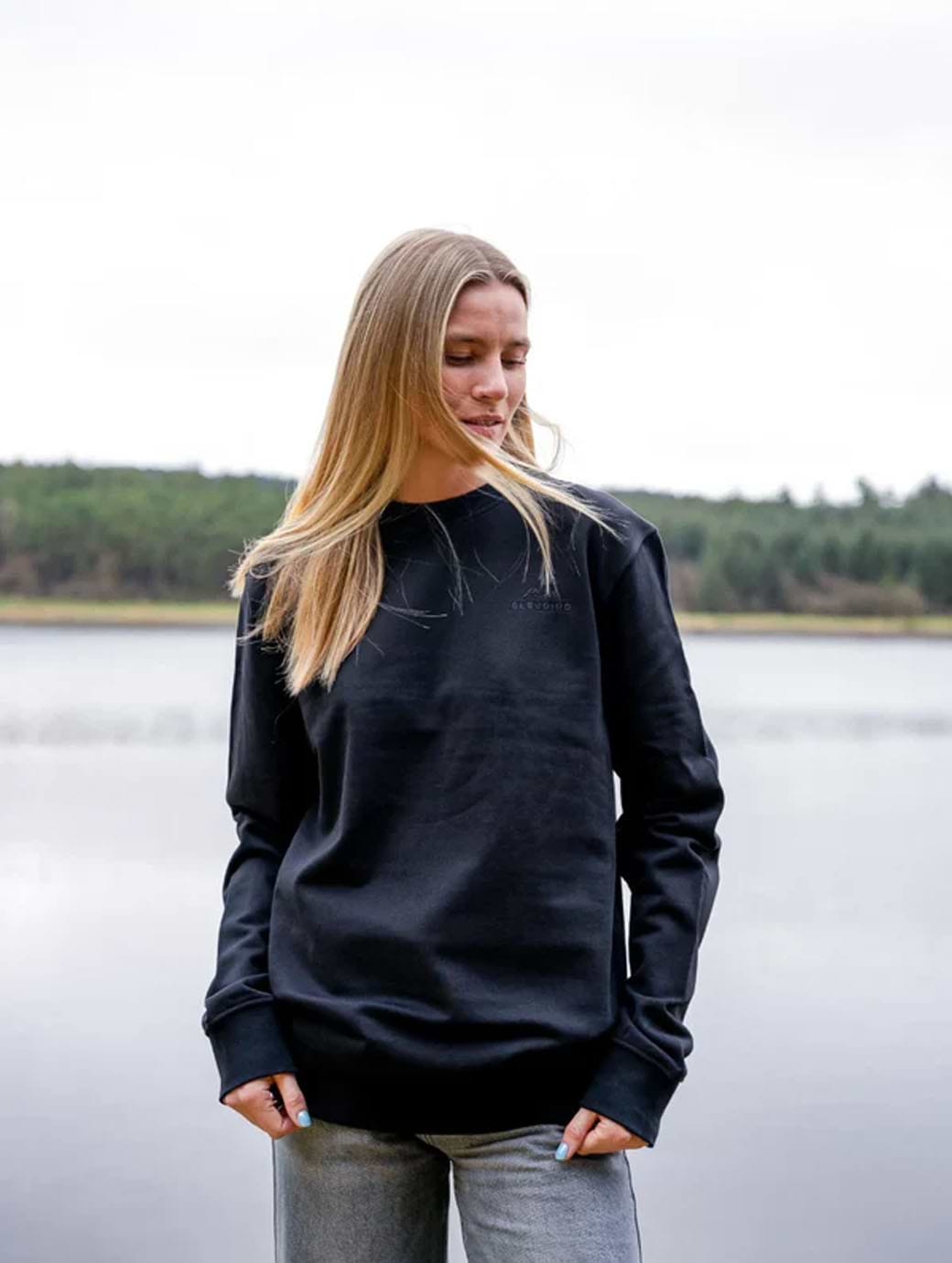 Bleubird Unisex All Day Crew Black
