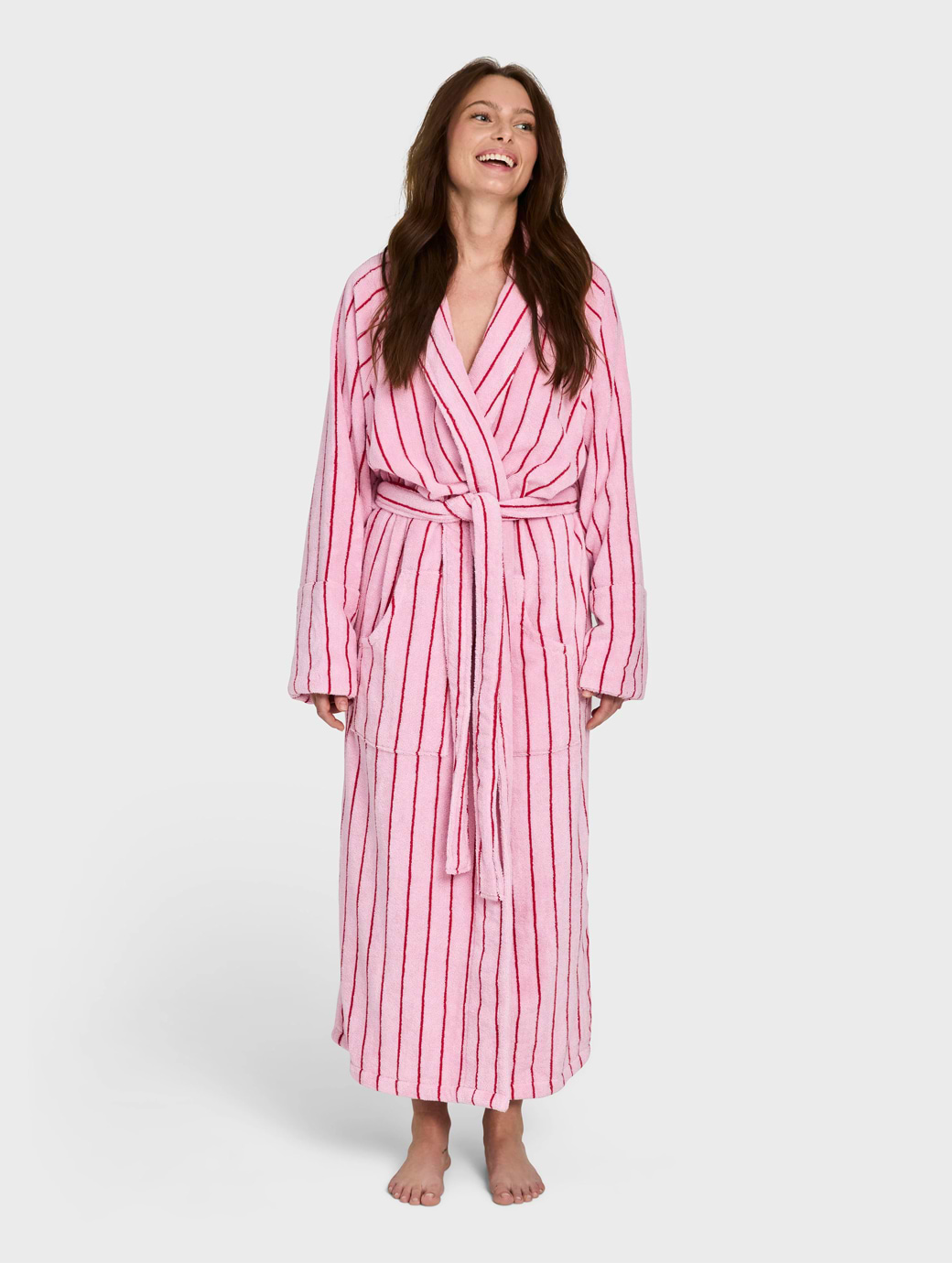 Bongusta Women's Naram Bathrobe Baby Pink & Ski Patrol
