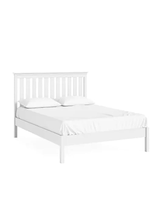 Bordeaux Low Foot Bed 5' White