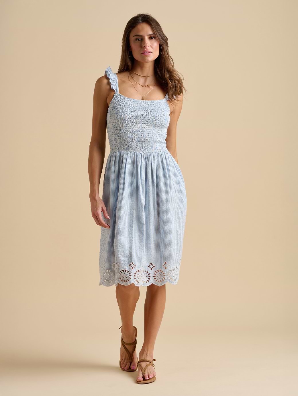 Brakeburn Women's Fossil Knee Length Dress Blue