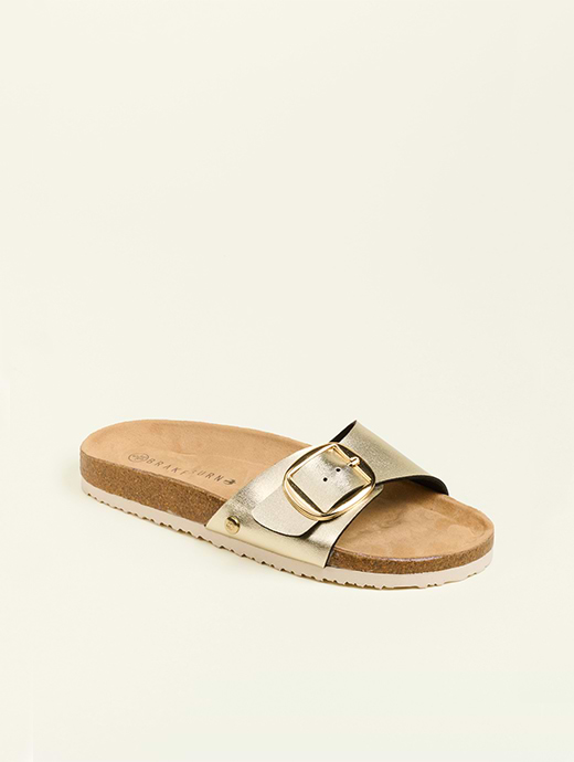 Brakeburn Women's Gold Strap Sandal Gold