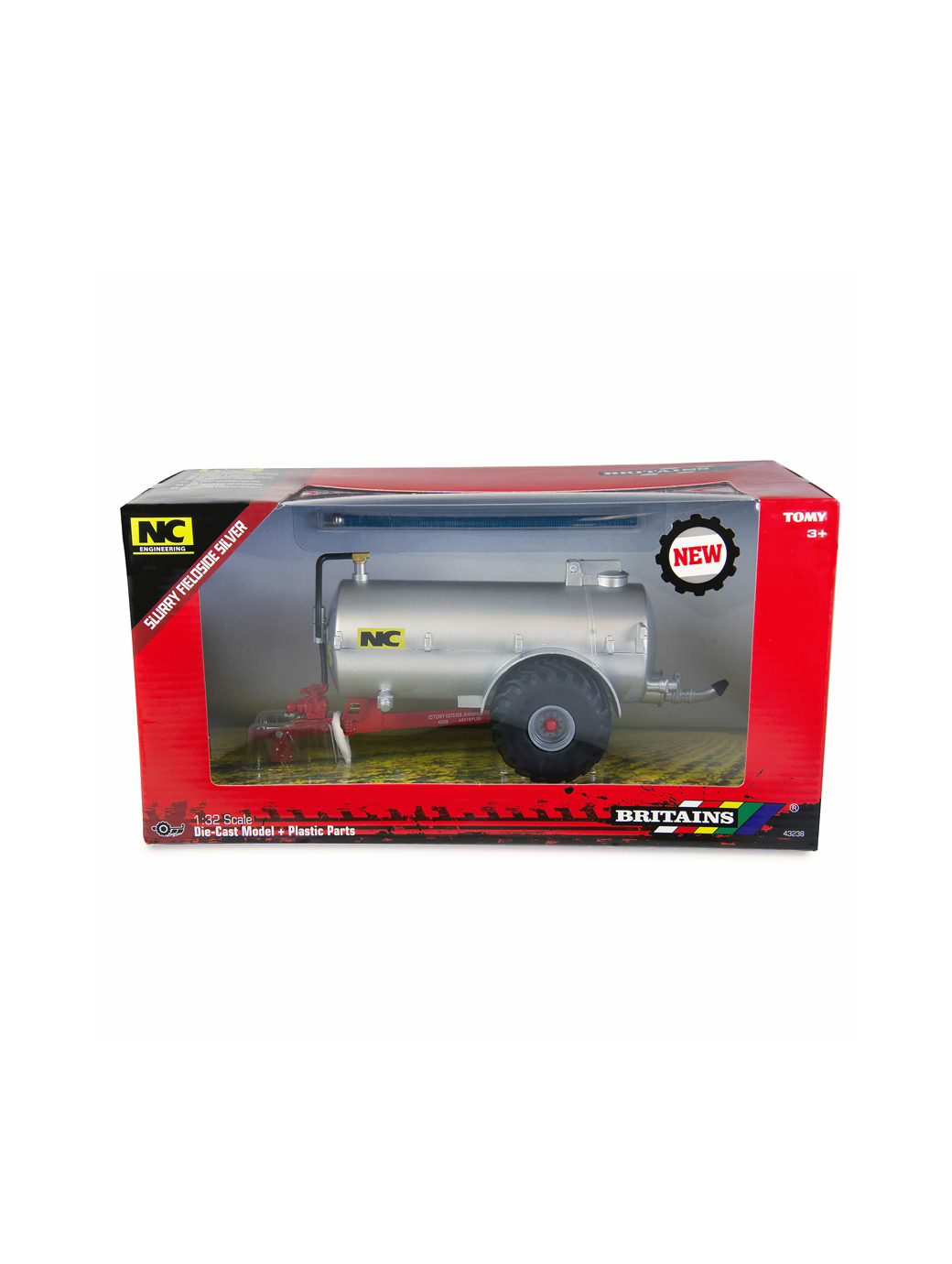 Britains Implements 1:32 NC Silver Slurry Tanker (Fieldside)