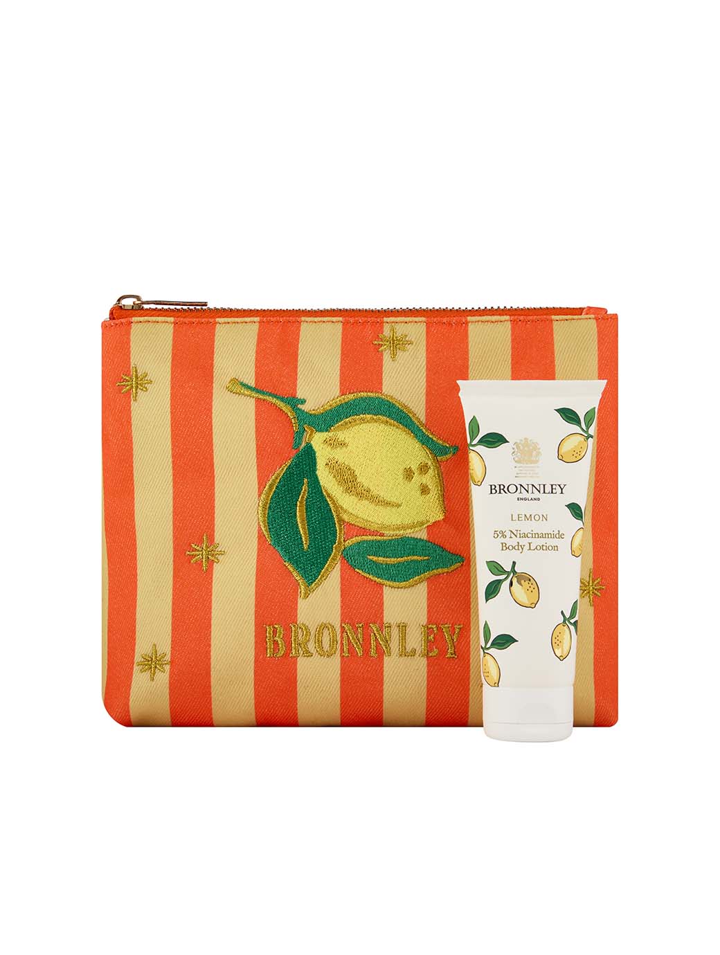 Bronnley Lemon & Stripe (Canvas Zip Purse & Body Lotion 75ml Multi One Size