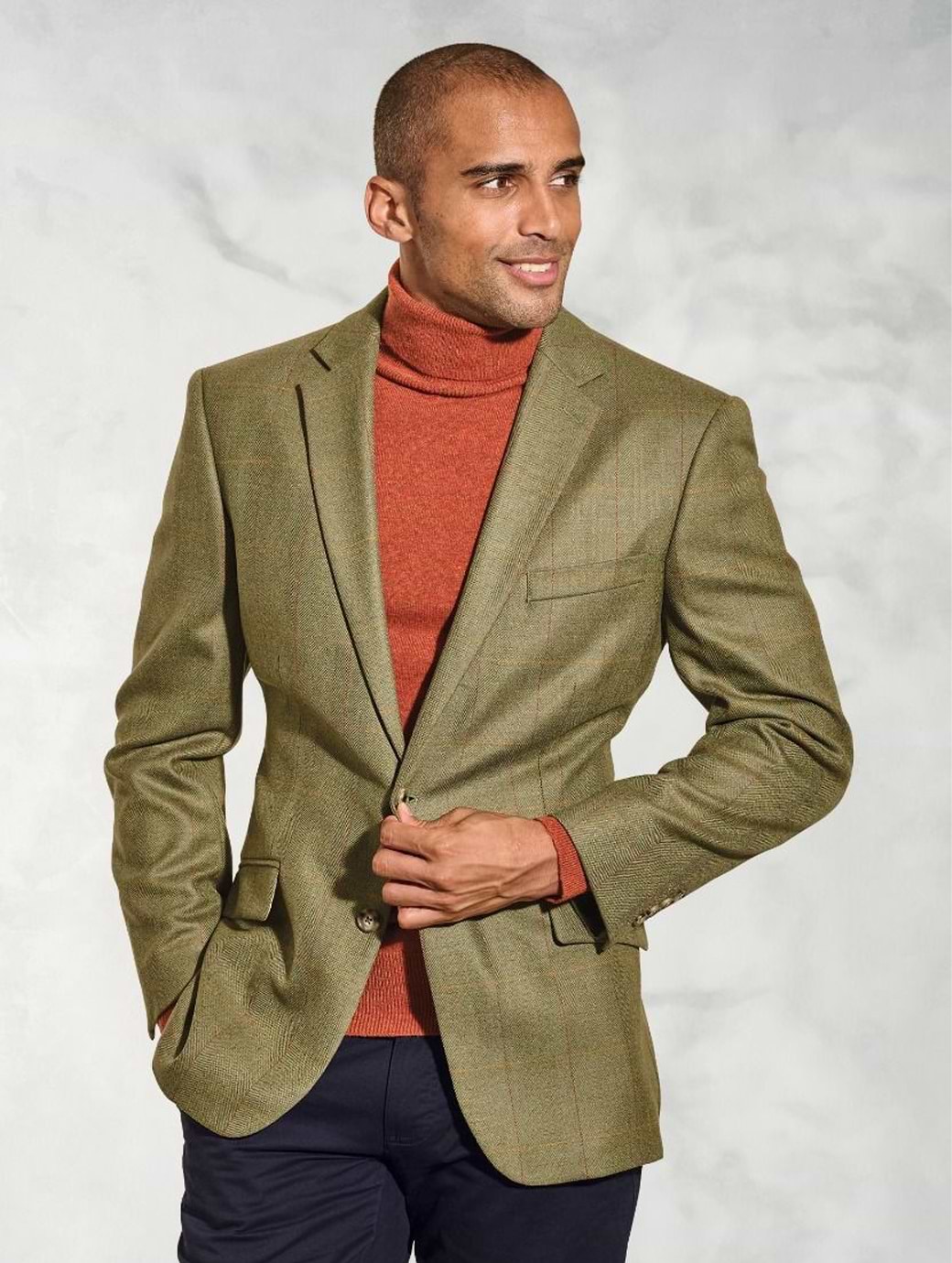 Brook Taverner Men's Helsinki Check Jacket Olive
