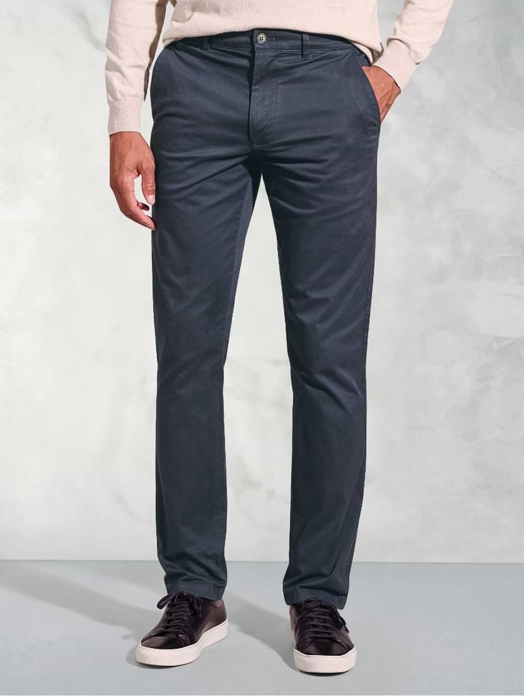 Brook Taverner Men's Leo Classic Fit Chino Navy