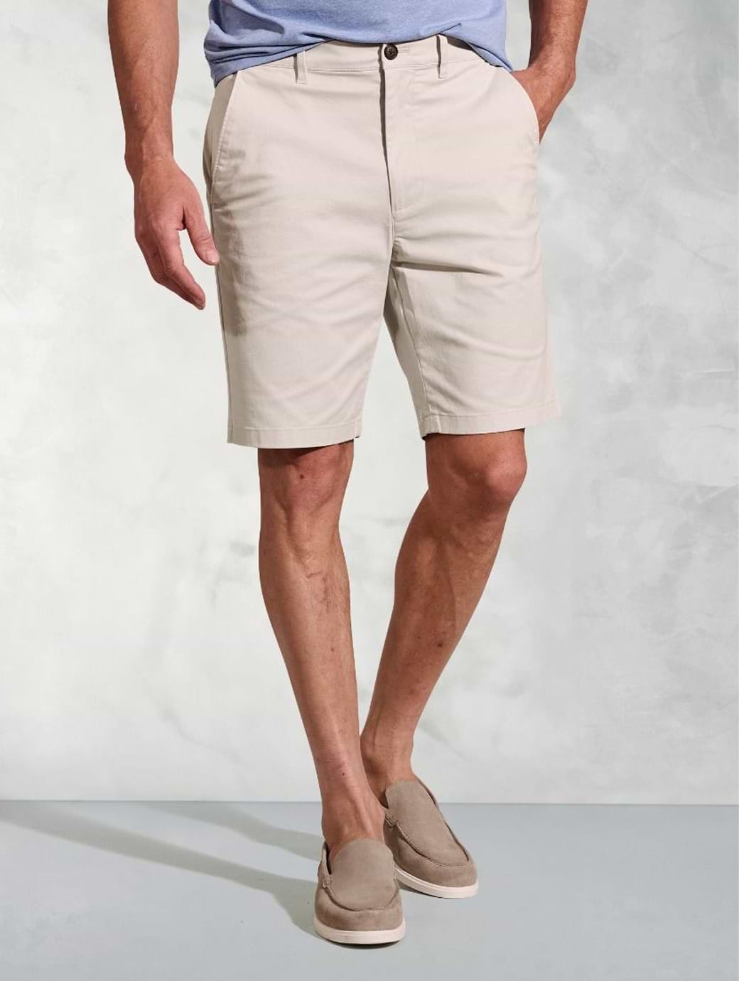 Brook Taverner Men's Leo Chino Shorts Stone