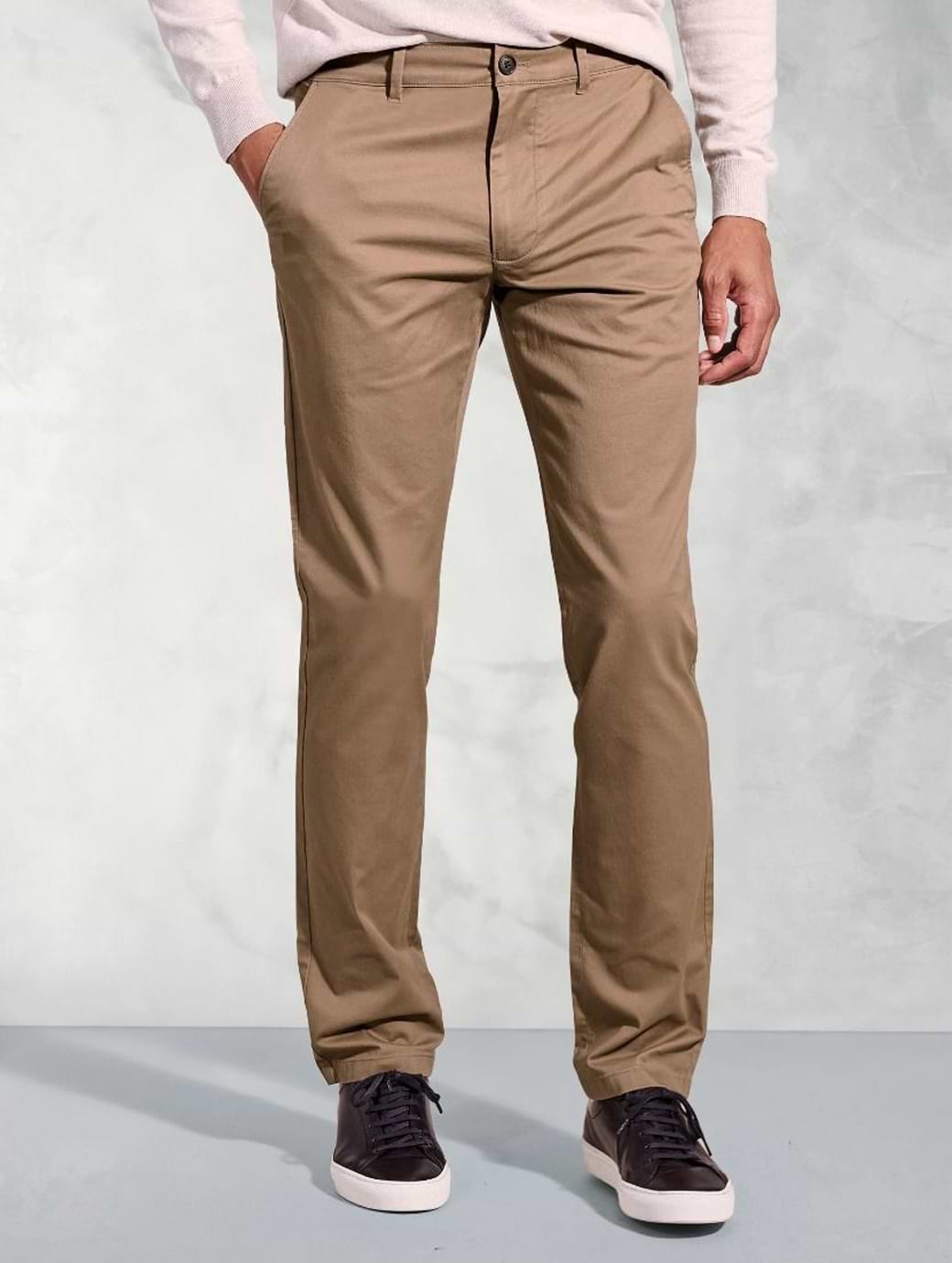 Brook Taverner Men's Leo Classic Fit Chino Tan