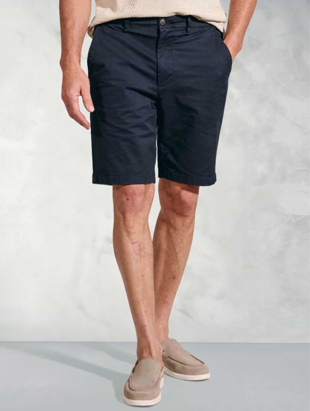 Brook Taverner Mens Leo Chino Shorts Midnight