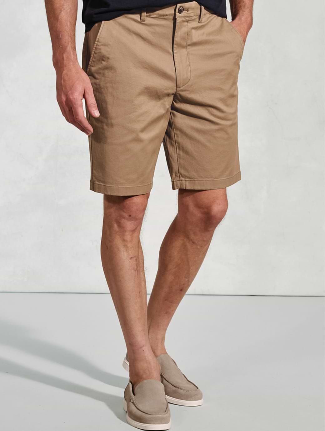 Brook Taverner Mens Leo Chino Shorts Tan