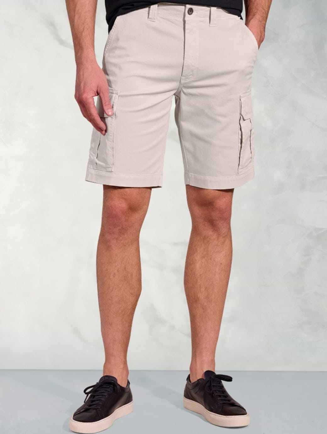 Brook Taverner Mens Statham Cargo Shorts Stone