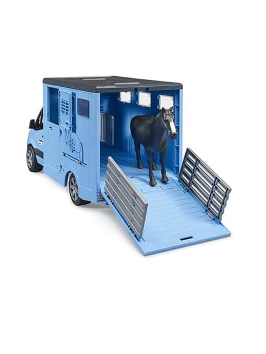 Bruder MB Sprinter Animal Transporter with Horse