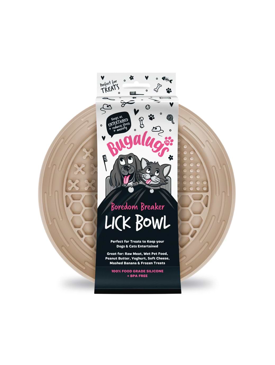 Bugalugs Lick Bowl Beige