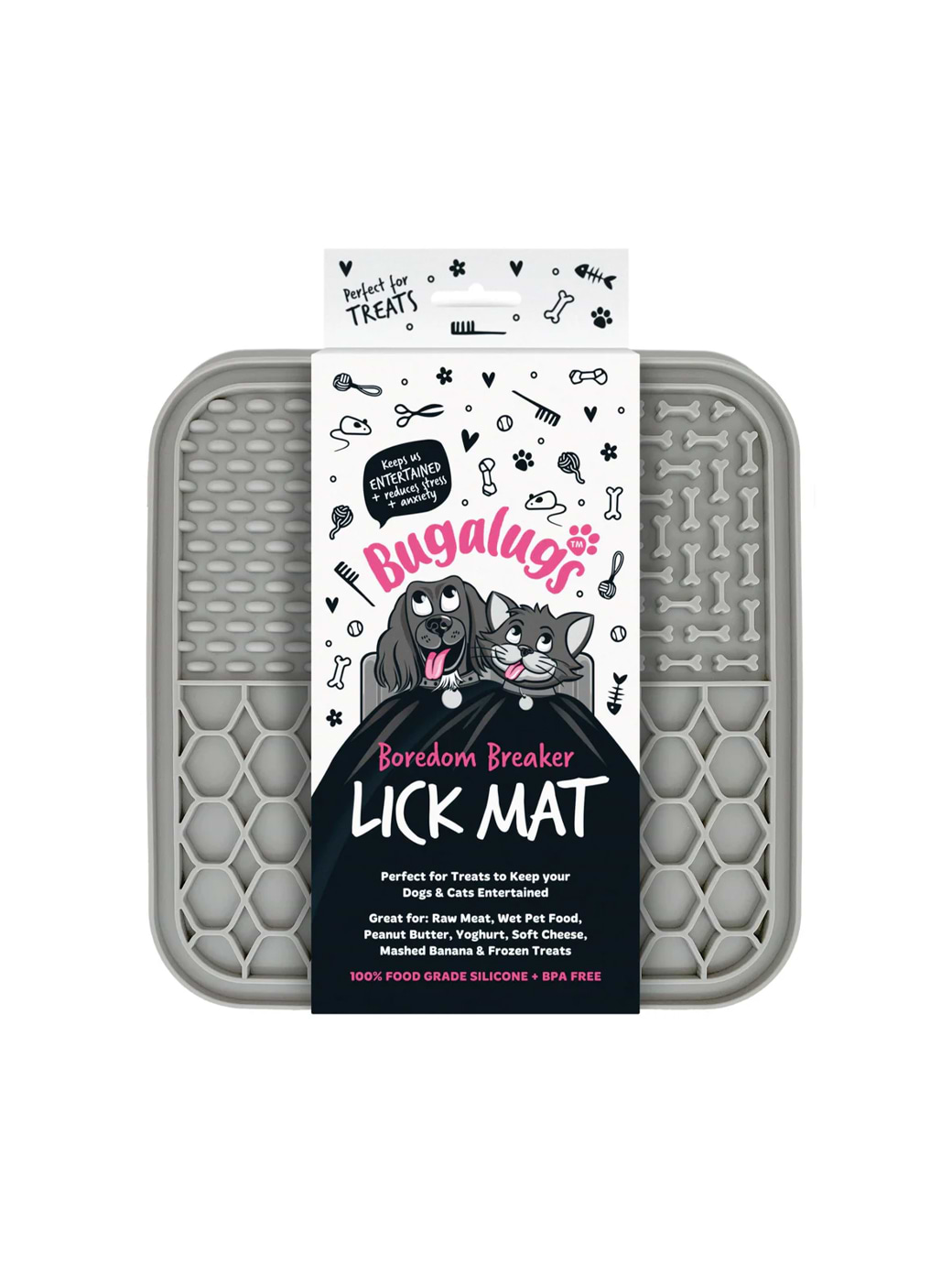 Bugalugs Lick Mat Grey