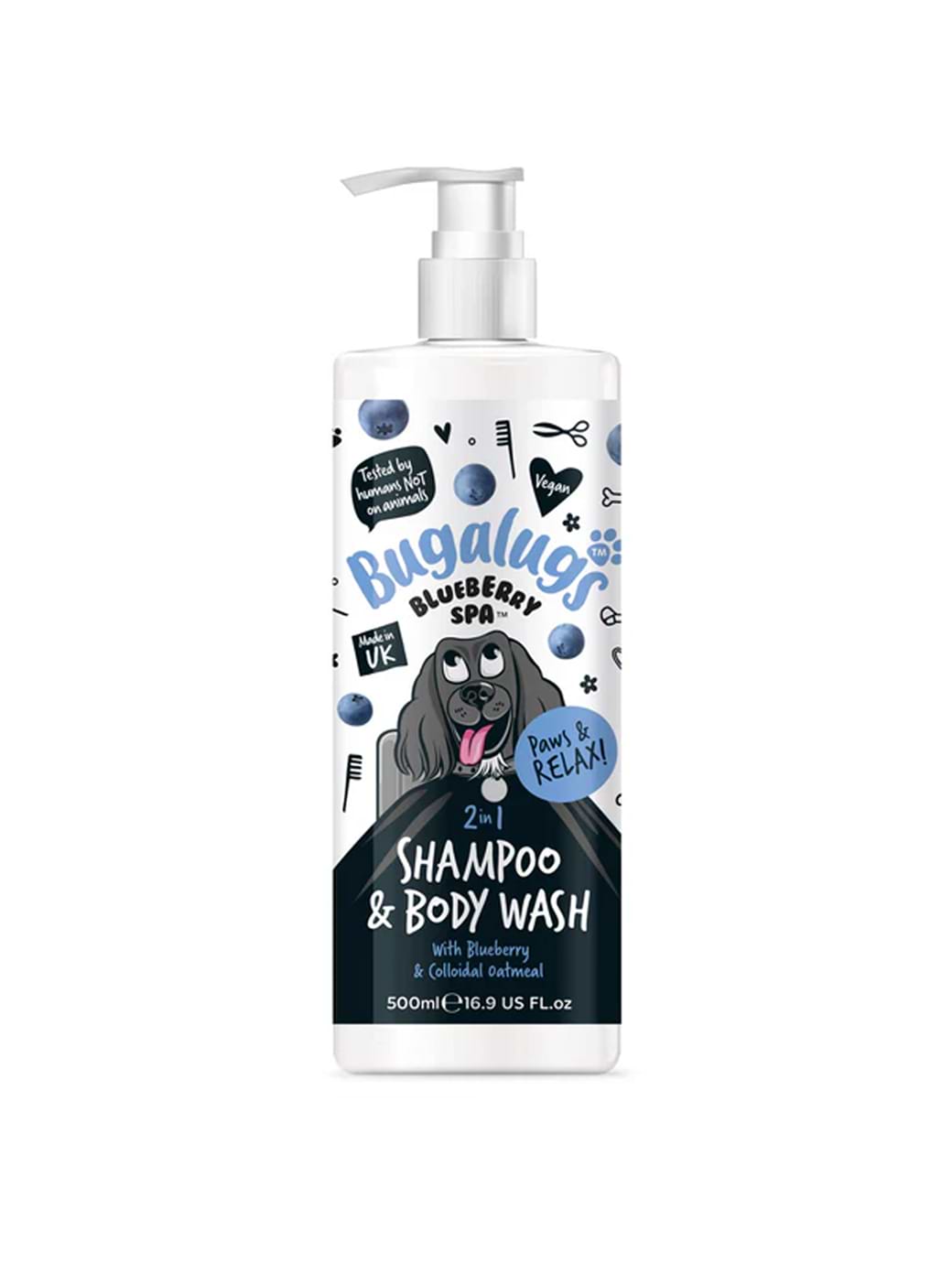 Bugalugs Pet Care Blueberry Spa Dog Shampoo (500ml) Multi One Size