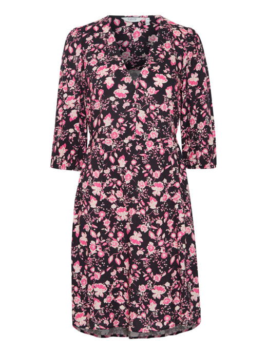 B Young Women's Byjosa V Neck Midi Dress Super Pink Mix