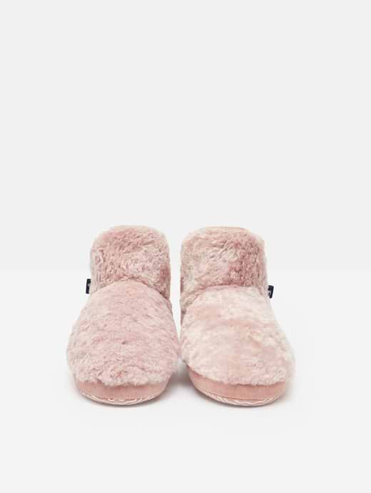 Joules Junior Cabin Faux Fur Lined Slipper Pink