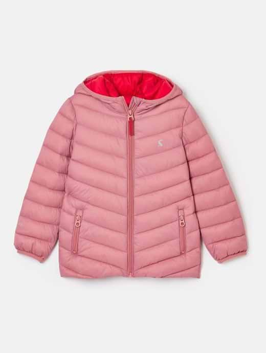 Joules Girl's Cairn Showerproof Padded Coat Pink