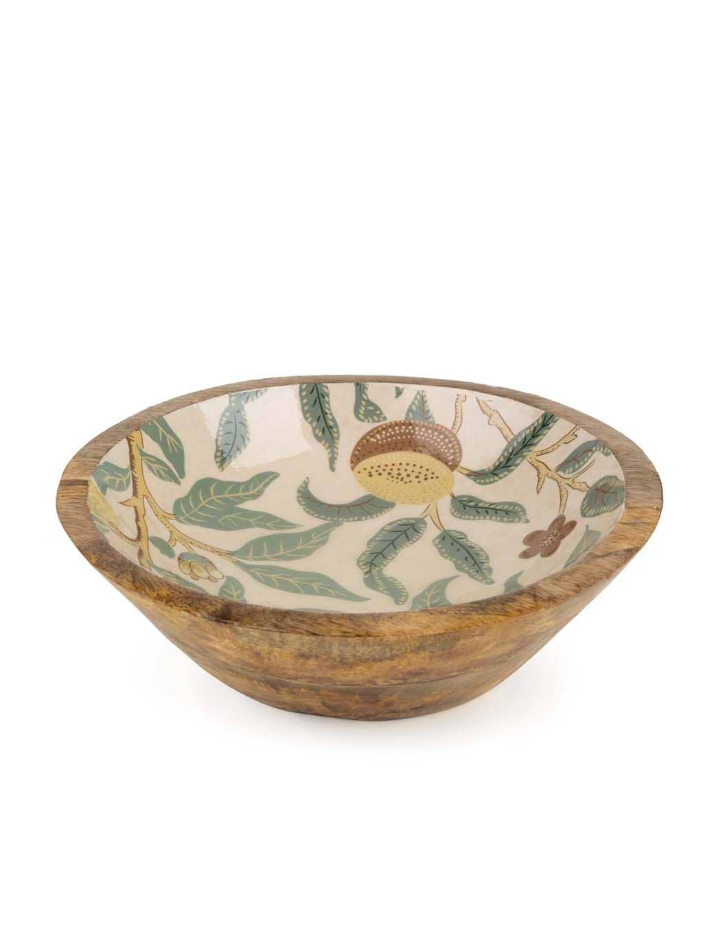 Candlelight Large Mango Wood Dish Vintage Fruit