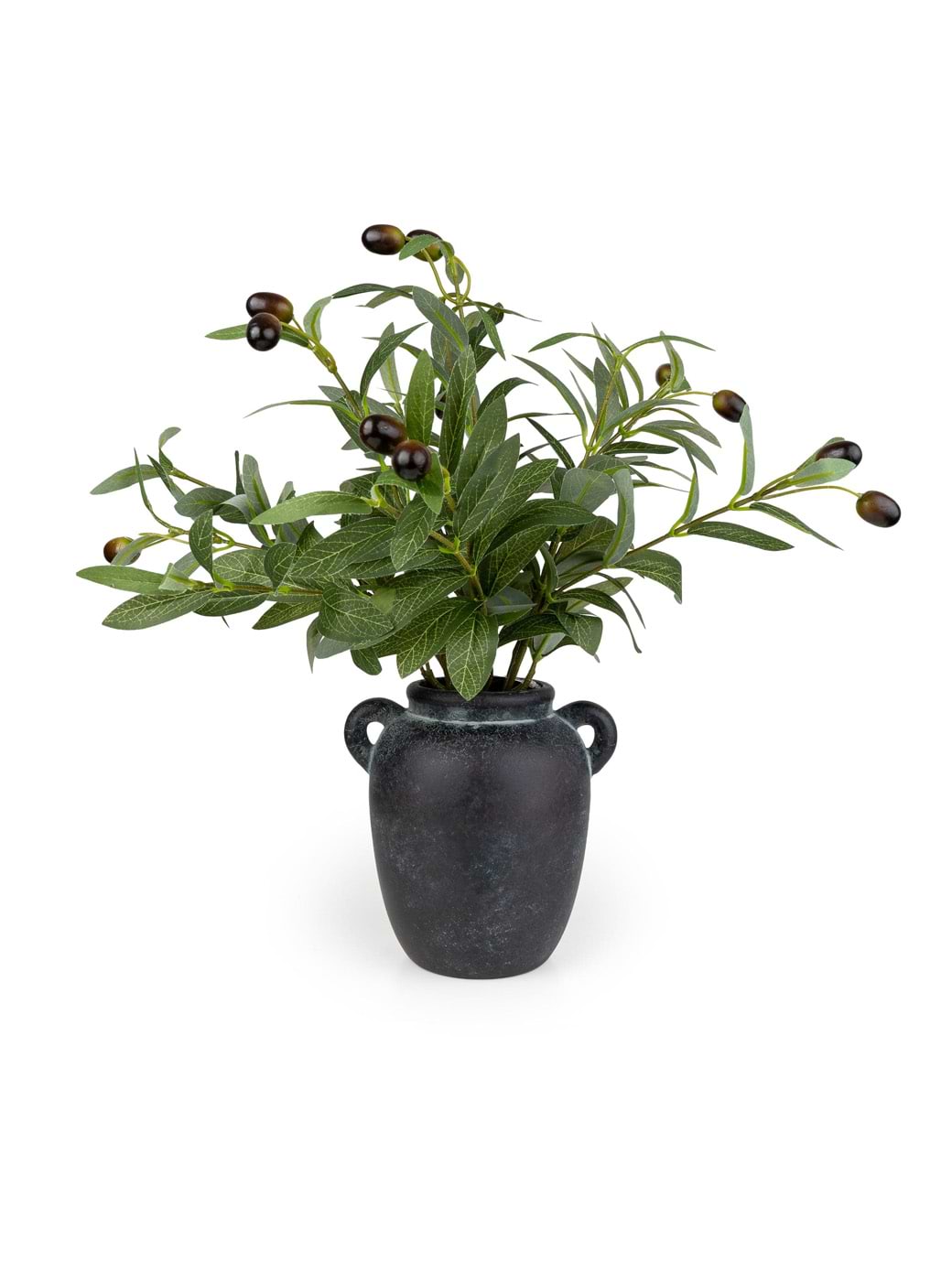 Candlelight Olive Tree In Paper Mache Pot 40cm Multi