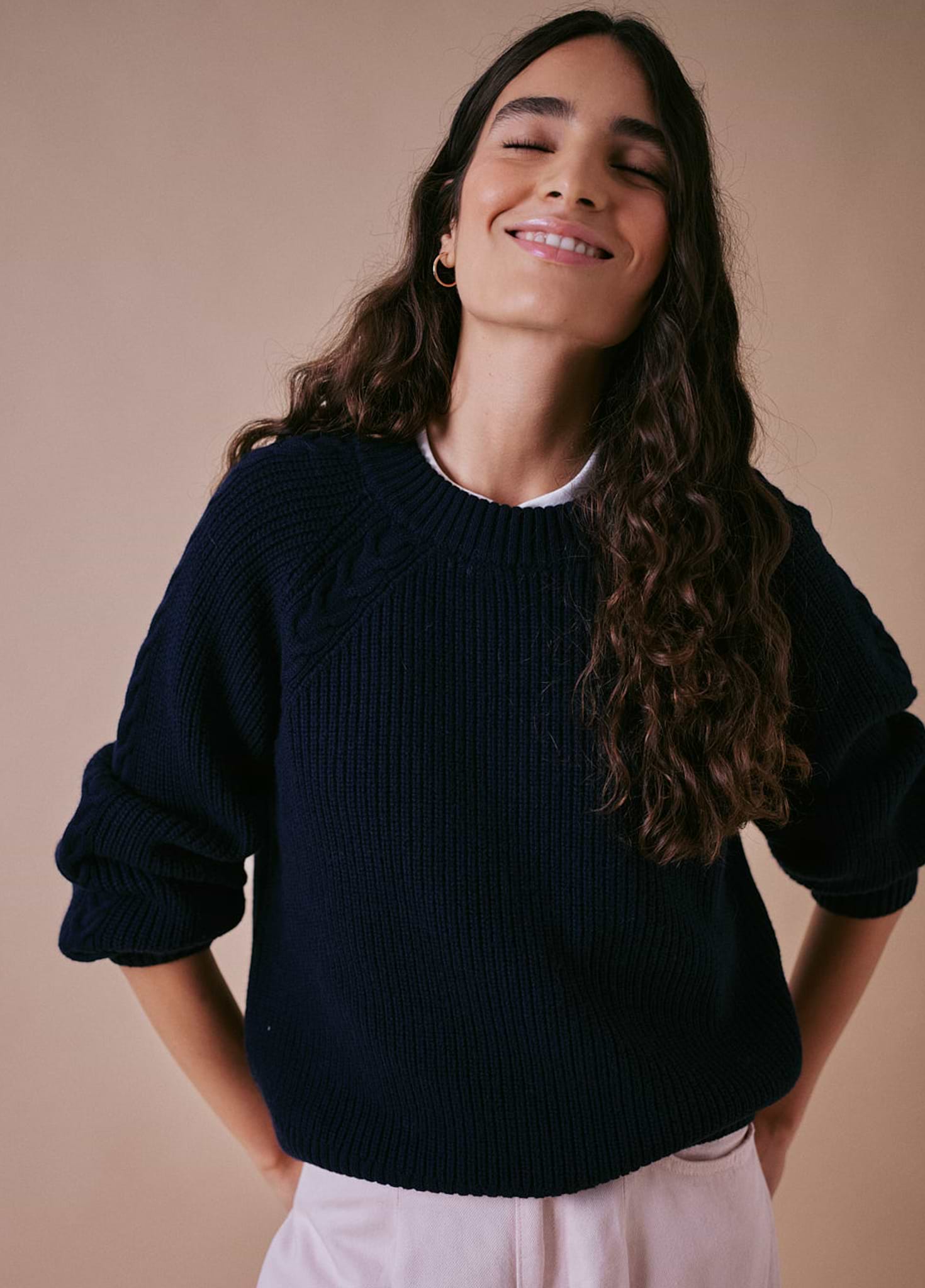 Cape Cove Women's Dawn Italian Merino Jumper Navy