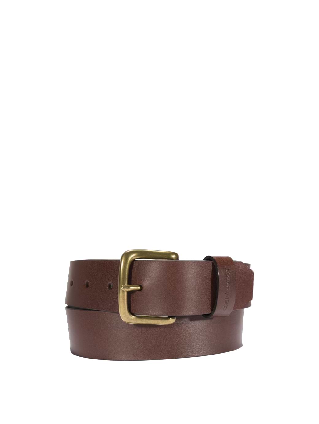 Carhartt Men's Bridle Leather Classic Buckle Belt Dark Brown