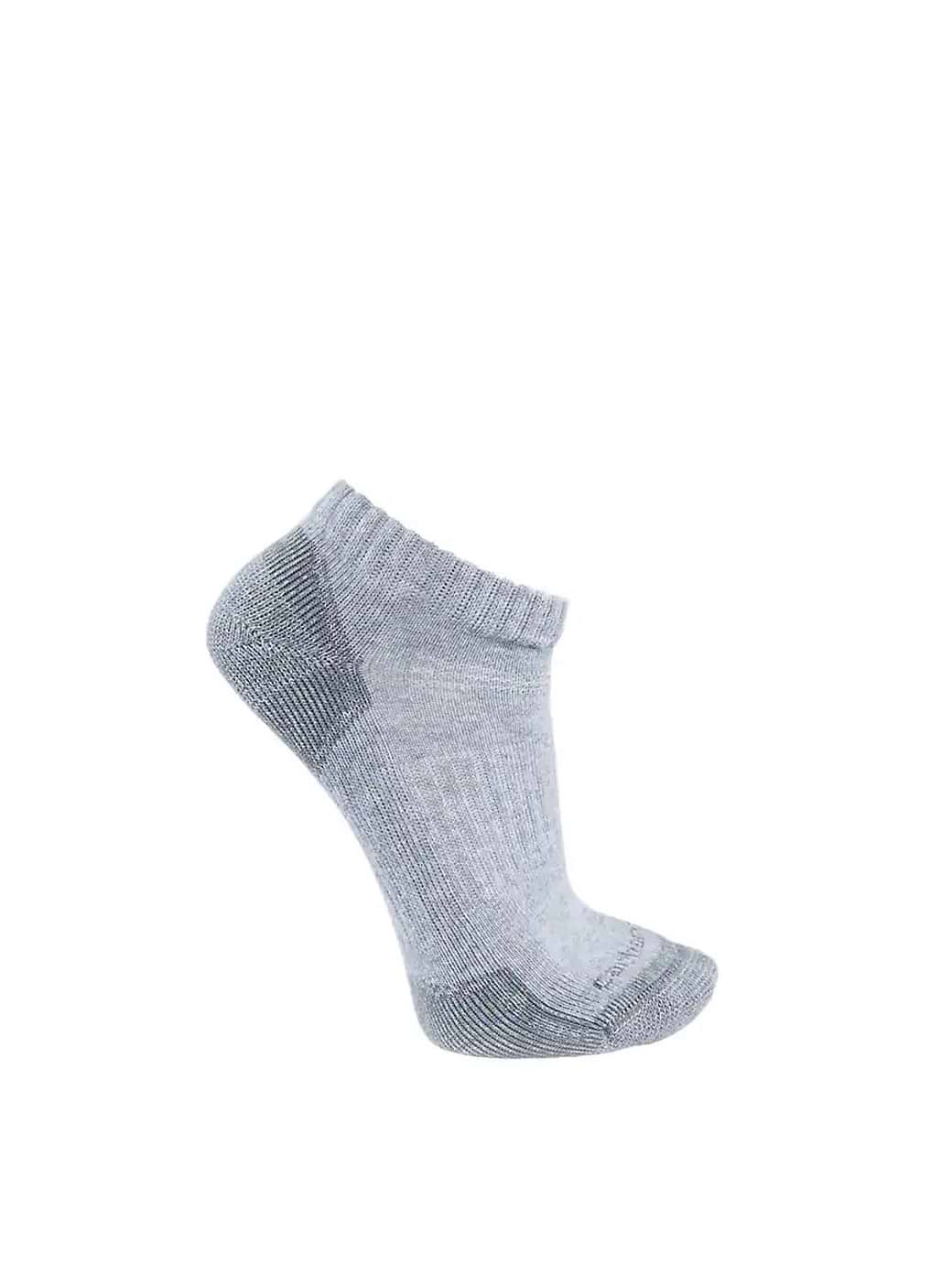 Carhartt Men's Midweight Cotton Blend Low Cut Sock 3-Pack Grey