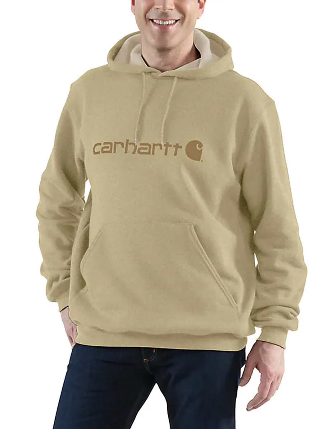 Carhartt Men's Signature Logo Sweatshirt Beach Heather