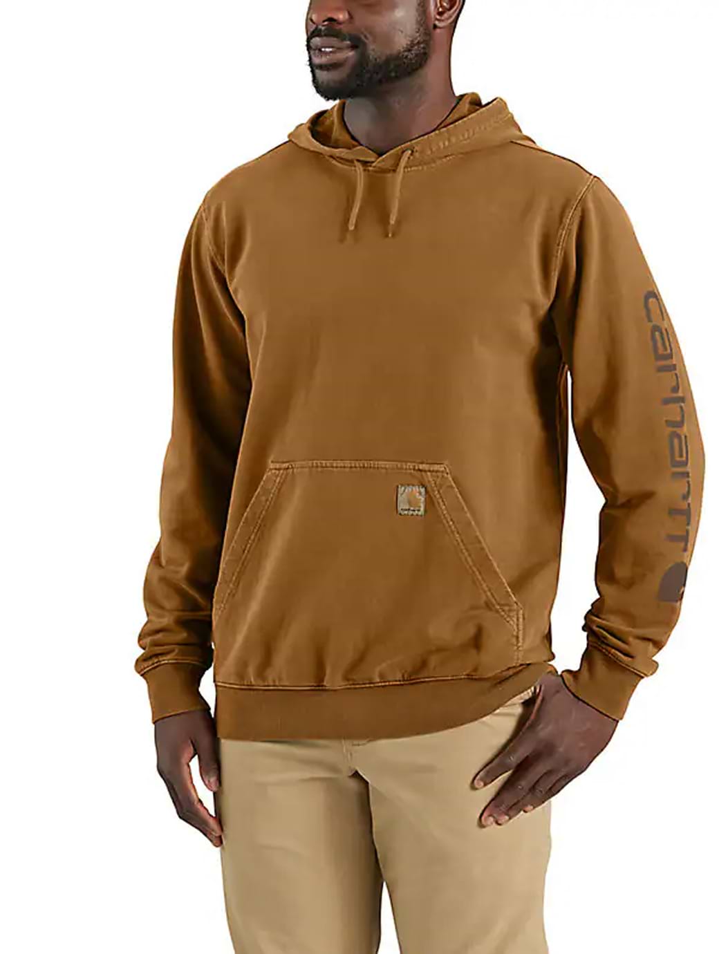 Carhartt Men's Durham Garment Dyed Logo Sweatshirt Carhartt Brown