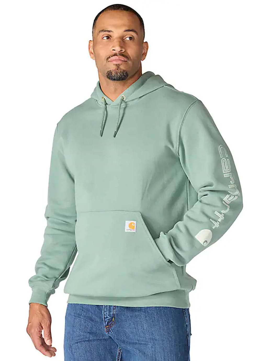 Carhartt Men's Iconic K288 Logo Sweatshirt Green Slate
