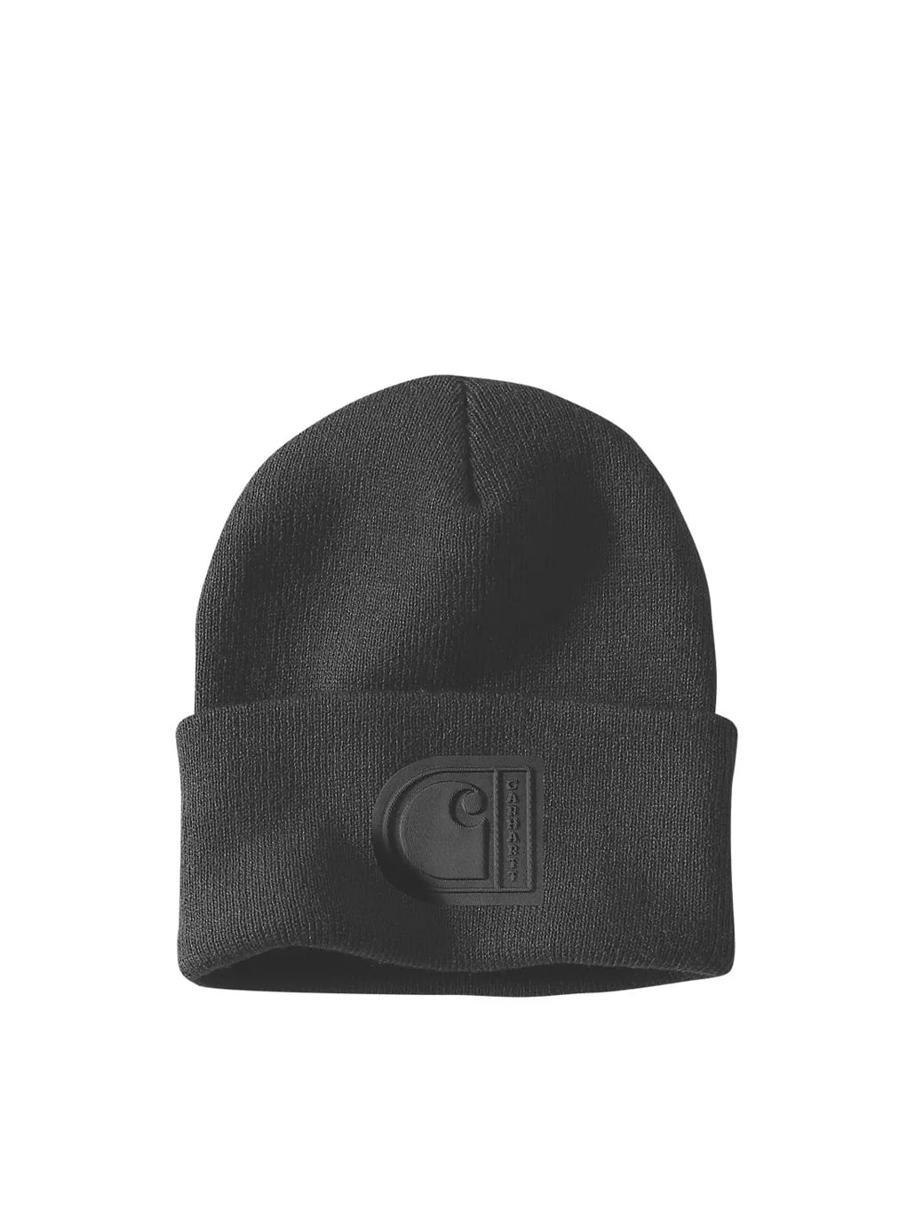 Carhartt Men's Knit Cuffed C Patch Beanie Black