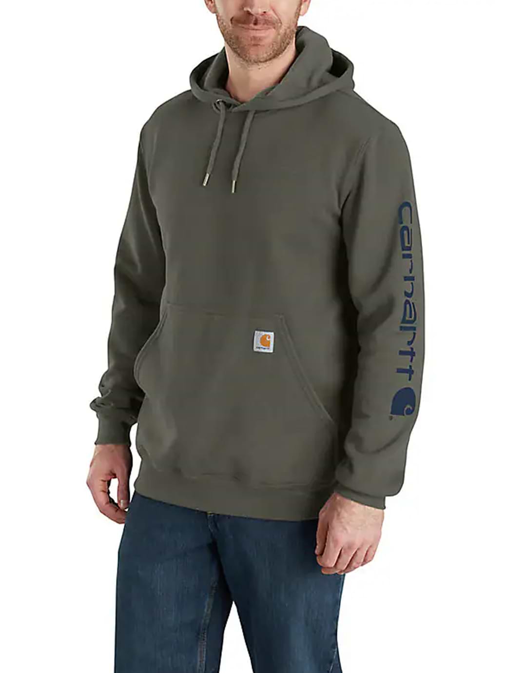 Carhartt Men's Iconic K288 Logo Sweatshirt Dusty Olive