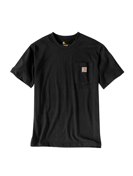 Carhartt Relaxed Fit Heavyweight Short-Sleeve K87 Pocket T-Shirt Black
