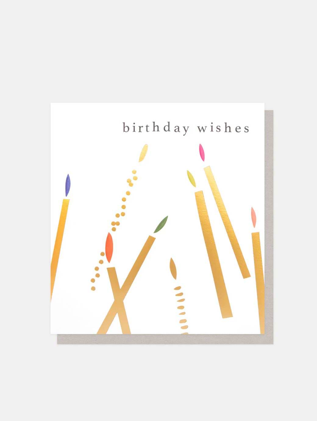 Caroline Gardner Gold Candles Birthday Wishes Card