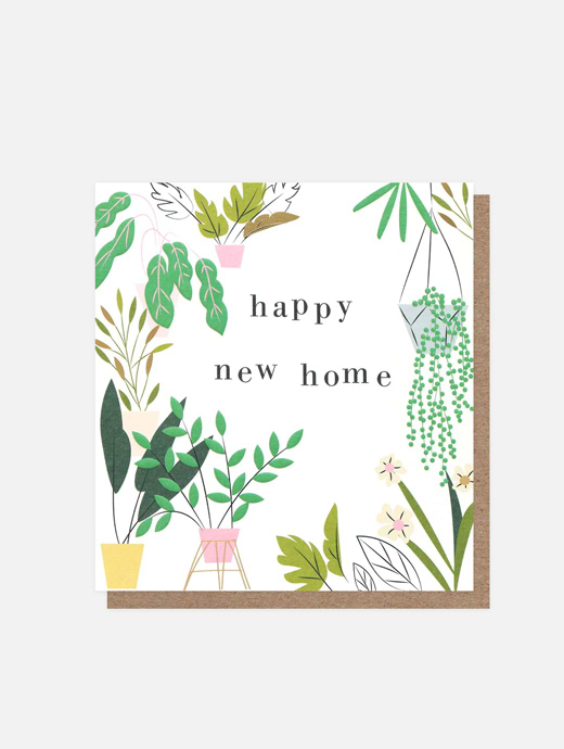 Caroline Gardner Pot Plants New Home Card