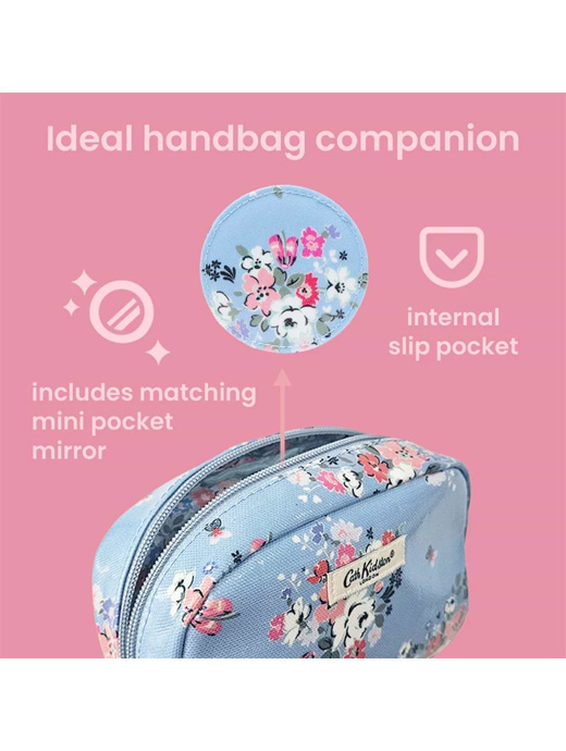 Cath Kidston Make Up Bag with Mirror Clifton Rose