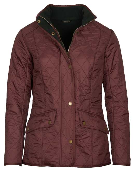 Barbour Cavalry Polarquilt Jacket Dark Plum Black Griggs