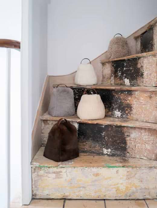 Chalk Doorstop Luxury Fur Taupe