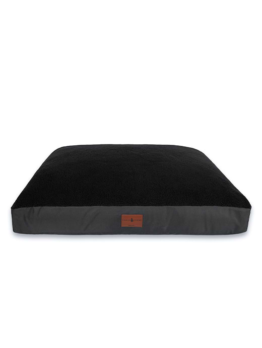 Chalk Ziggy Large Dog Bed Black Sherpa